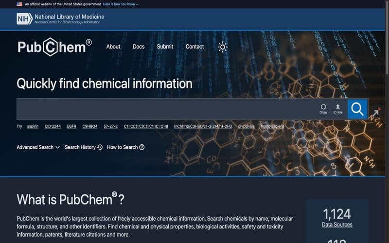 PubChem home page